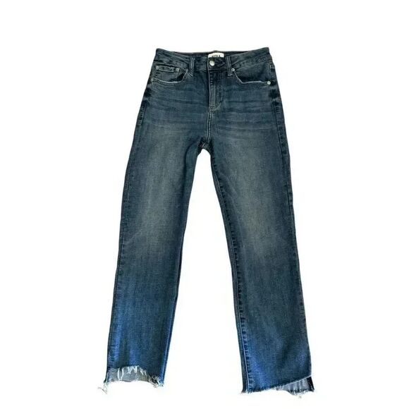 Pistola blue high rise distressed Monroe slim raw jeans 27 #1989 - Picture 1 of 12